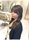 顔周りレイヤー/韓国風/韓国ヘア/髪質改善/シアーカラー