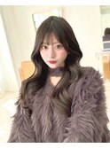韓国風レイヤーくびれ巻き×艶ロングで小顔見せ10代20代30代