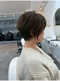 大人可愛い前下がりショートボブ