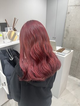 キャンバスアニュー 川崎(canvas anew.) チェリーピンクカラー　ブリーチ一回