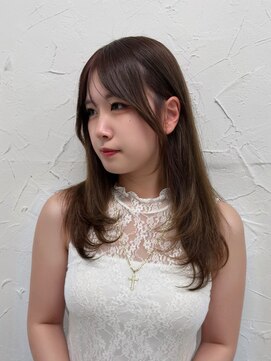 プライズ 表参道原宿店(prize) レイヤーカットくびれヘアサイドバング前髪シースルーブラウン