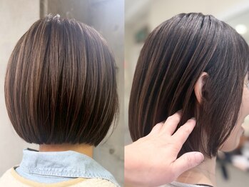 ミューズ(muze)の写真/白髪ぼかし×ダメージレスは《muze》へお任せ！ハイライトでお洒落に脱白髪染め♪艶感ある仕上がりに。