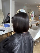 リアン 上尾店(Rien) 韓国タッセルヘイリー切りっぱなし前下がりボブ/20代30代