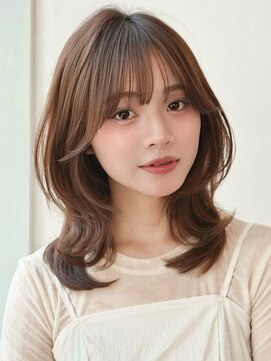 バイオレットジェム(Violet`jem) ミディアムレイヤーカットハッシュカット顔まわりカットRI-96