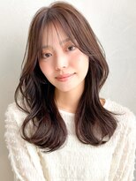 アグノス 青山(Agnos)&nbsp;サイドバングレイヤーカットダークアッシュ艶感薄めバング