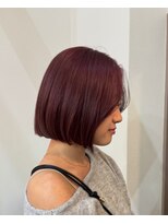 エフ ヘアーアンドリラクゼーション(F. hair & relaxation)&nbsp;12/10ボルドーピンク×ぱつっとボブ