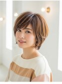 レイヤーたっぷりショート川越/ハイライト/白髪ぼかし/白髪染め