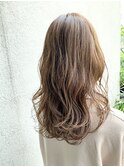 ロング ハイライト グレージュ