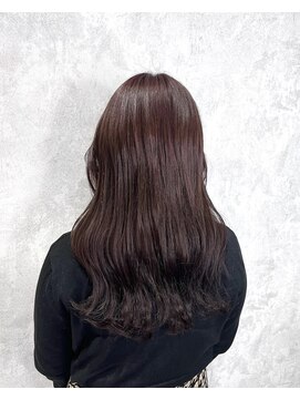 デミヘアー(Demi hair) 大人ピンクブラウンカラー×ゆるふわウェーブ