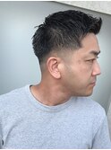 大人の男のアップバングショート