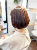 ヘナトリートメントでダメージケアしてツヤ髪,丸みボブ,
