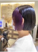 ラベンダーカラーミニボブ