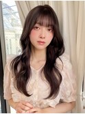 韓国前髪顔まわり×ショコラアッシュふんわりカール【髪質改善】