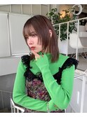 ◇髪質改善姫レイヤーカット/暗髪カラー/就活カラー