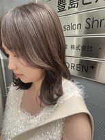 ローレンジウ(LOREN JU)&nbsp;透明感髪質改善ベージュダブルカラーミルクティーグレージュ