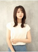 うるツヤヘルシースタイル毛先カール前髪ありうる艶髪モテ髪
