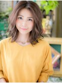 大人可愛い小顔センターパートシャギーボブh4上尾20代30代40代