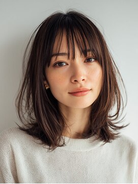 ロディーナコク 大口 新子安(rodina.coc) クラゲヘアー/小顔に見せるヘア/ココアベージュ/大口子安新子安