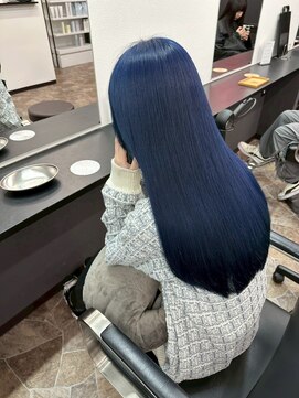 ヘアースマイルクー(HAIR SMILE COEUR) 【COEUR/SHUEI】髪質改善 縮毛矯正 ネイビー ブルー