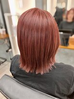 ギルド 清瀬店(GUILD) 艶感ピンクブラウンの切りっぱなしボブ