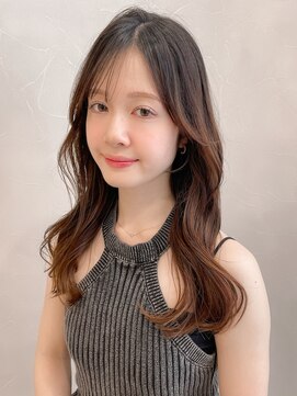 アグノス 青山(Agnos) イメチェン 前髪 ピンクベージュ ブラウン レイヤーカット