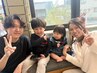 【お子様と一緒に美容室へ♪】カット+質感再整カラー+キッズカット
