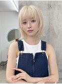 小顔イメチェンヘアスタイル前髪カタログ似合わせ外ハネボブ