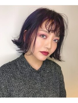 ジーナ(XENA) 外ハネBOB×ダークパープル