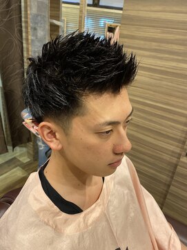 銀座マツナガ 神田店 20代30代束感ツーブロックジェットモヒカン無造作メンズ爽やか