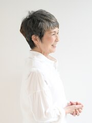 【えがお美容室】50代60代に人気◎骨格似合わせショートスタイル