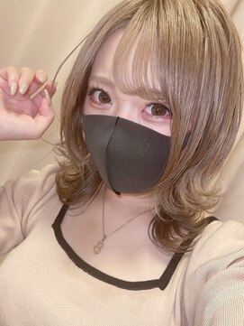 リアイス(Re:ICE) ミニウルフ/くすみブルー/流れるレイヤー/インナーハイライト