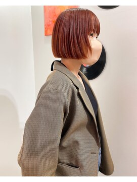 デート 下北沢(DATE) オレンジ×ミニボブ