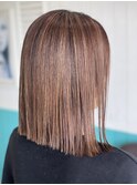 切りっぱなしロブ/ボブ/ベルボブ/ストレート/質感矯正