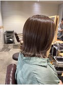 グレージュ×少し長めのボブ『川口真緒』Instagram→@mao.kawa