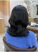 ミディアム×オリーブグレージュ×韓国風