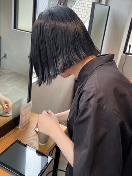 ミュラ(mulah) 透明感カラーアッシュグレージュ*ぷつっとボブ暗めカラー
