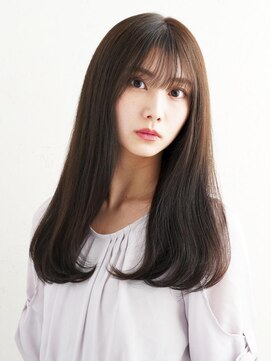 ニーフ 恵比寿(neaf) 黒髪グレーベージュレイヤーロング前髪パーマ 滝口和城