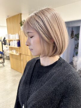 ハイク(HYKE) ミルクティベージュ/ハイトーンボブ