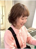 透明感カラー×癖毛カット