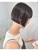 夏◎ミニボブ暗髪透明感×涼感小顔カット20代30代