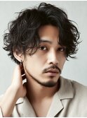 men's/スペインカール/スパイキーショート/ブルーブラック