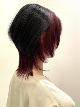 デザインカラー×ウルフカット