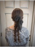 結婚式/二次会/パーティー/お呼ばれ/ツインテール/リボン/ツイン