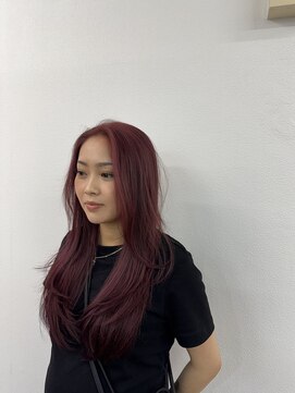 ヘアースマイルクー(HAIR SMILE COEUR) 【COEUR/YUI】カシスレッド レイヤーカット