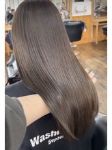 【髪質改善】ダメージを最小限に。厳選した透明感カラー・艶ストレートパーマと最新トリートメンを使用！