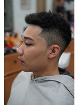 バーバーショップ ノア 2nd(BARBERSHOP NOR) ショートアフロ×ラインアップ