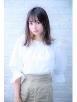 ヘアーアートシフォン 池袋西口店(Hair art chiffon)&nbsp;似合わせカットで個性的斜めバングで大人かわいいナチュラルボブ