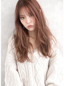 フレーム ヘア ルーム 天王寺駅前店(FRAME hair room) シースルーバング×透け感ピンクベージュ♪