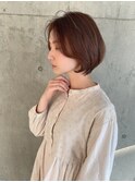藤が丘駐車場完備30代40代ショコラブラウンボブ