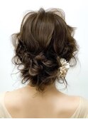 大人可愛いお呼ばれヘアアレンジ★ルーズシニヨン 結婚式 二次会